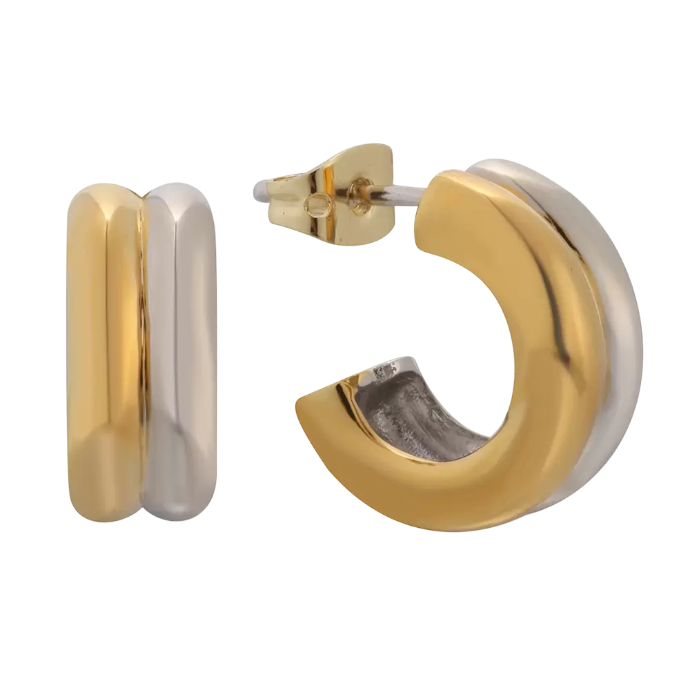 E04058K Orecchino bicolore in argento sterling 925