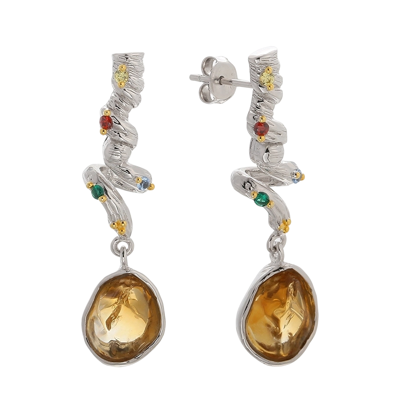 YE03624 Orecchini Critine in argento sterling 925, realizzati a mano