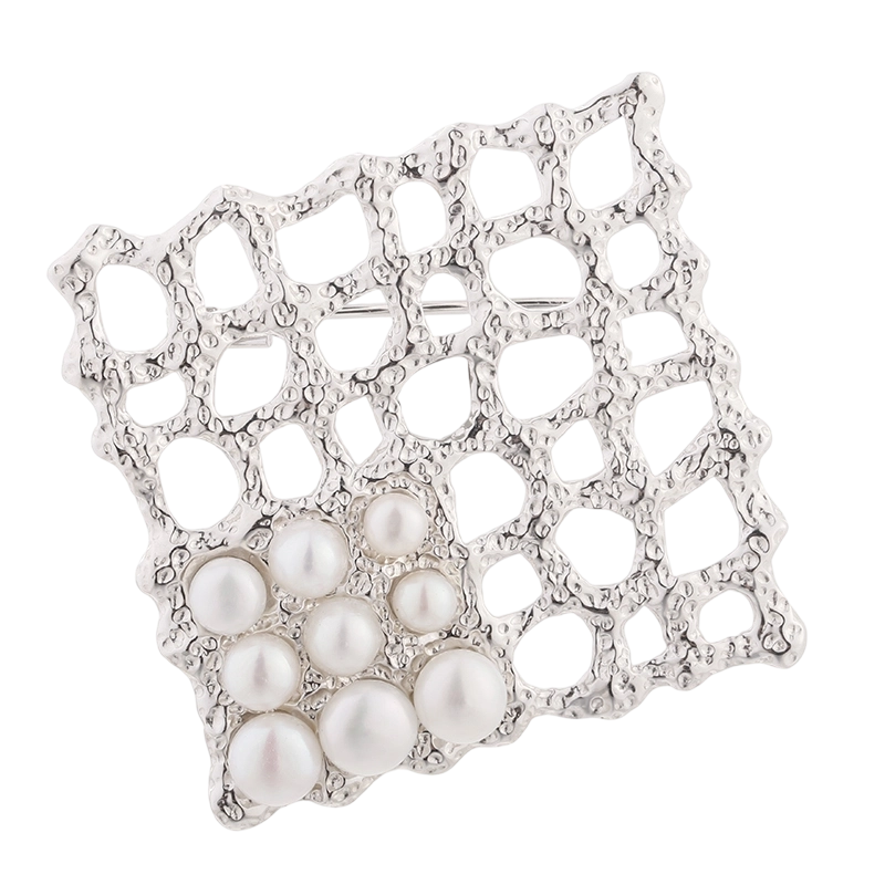 C00499 Spilla in argento sterling 925 con perla